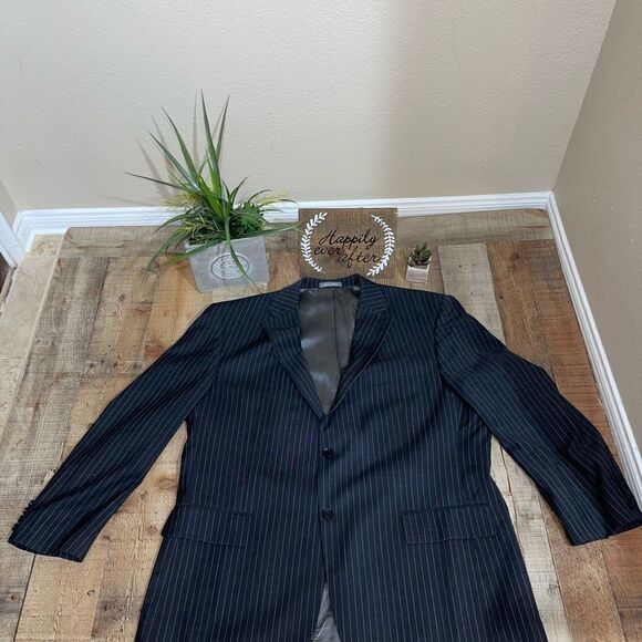 Oscar De La Renta 48 R Mens Pinstripe Soft Sport Coat Jacket 100.% Wool. - Picture 13 of 13